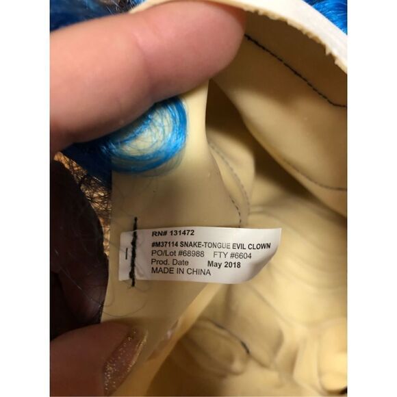 Halloween Mens Womans Snake Tongue Evil Clown Mask Latex - Picture 4 of 6